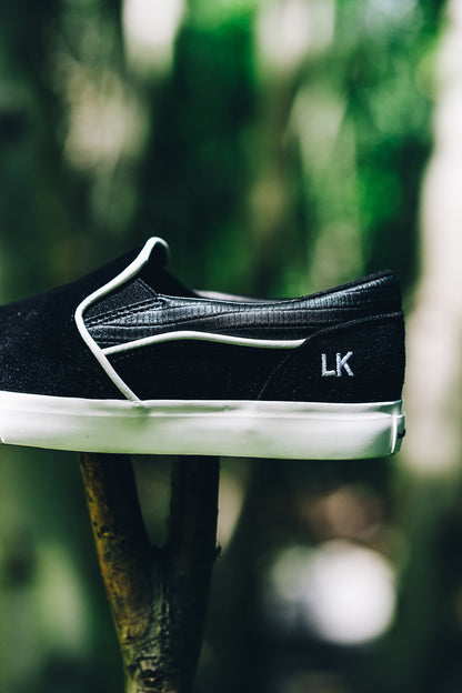 Hours is Yours B1 Lizard King Slip On Skate Shoe - Black Iguana
