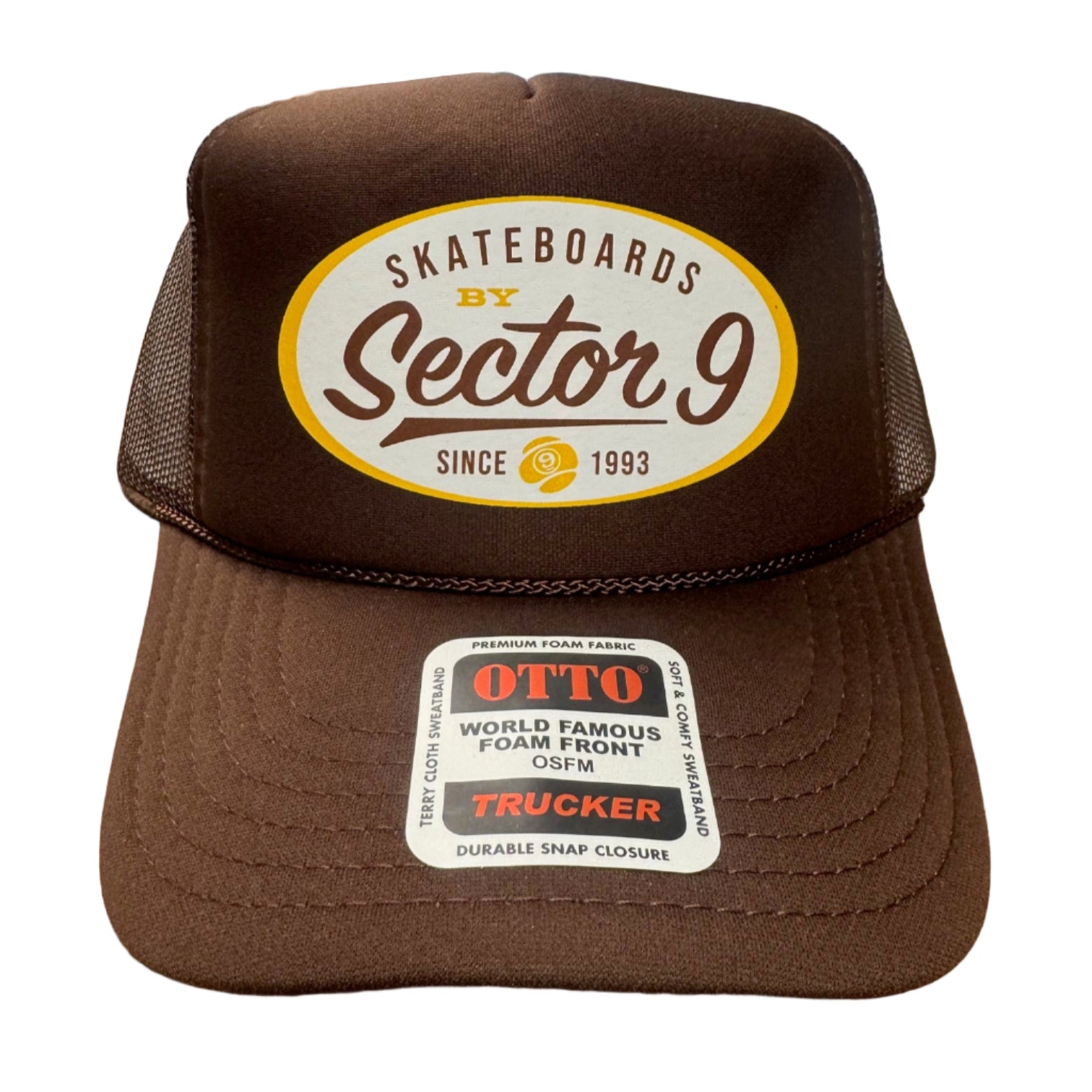 Sector 9 Mesh Trucker Hat - Brown front