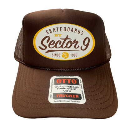 Sector 9 Mesh Trucker Hat - Brown front