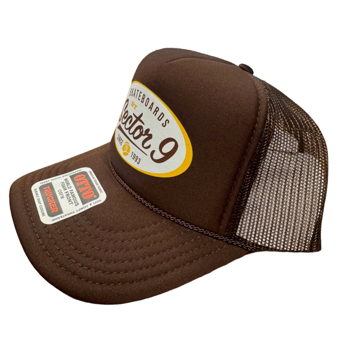 Sector 9 Mesh Trucker Hat - Brown profile