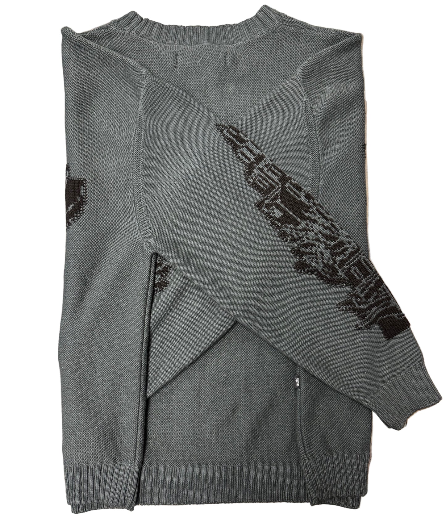 Fucking Awesome Falling Castles Sweater - Grey/Black back