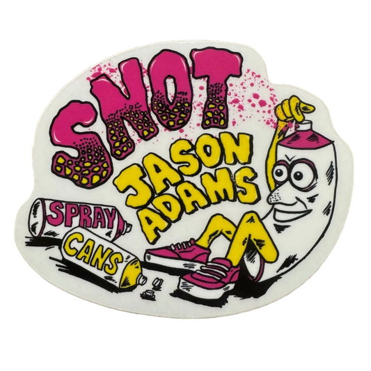 Snot Jason Adams Spray Cans Sticker pink yellow