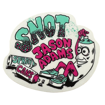 Snot Jason Adams Spray Cans Sticker teal pink