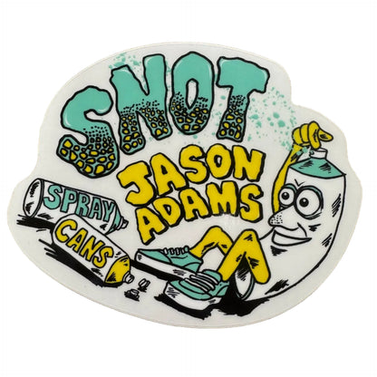Snot Jason Adams Spray Cans Sticker teal yellow