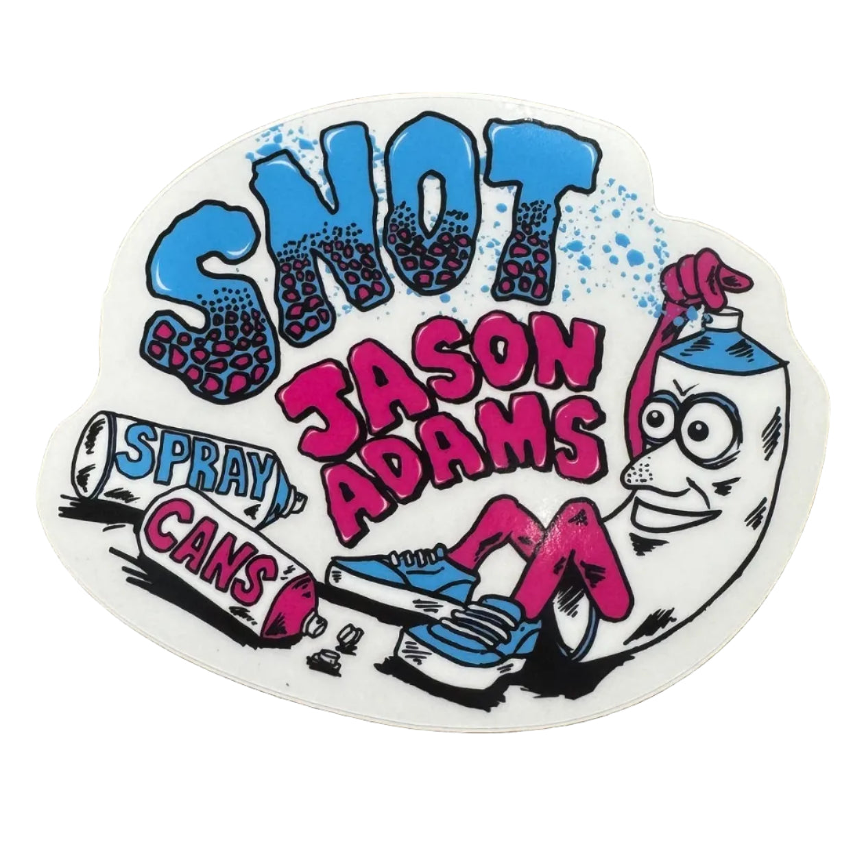 Snot Jason Adams Spray Cans Sticker blue pink