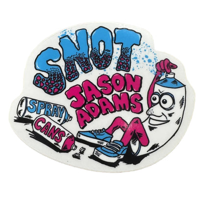 Snot Jason Adams Spray Cans Sticker blue pink