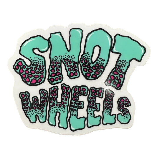 Snot Wheels Sticker teal pink