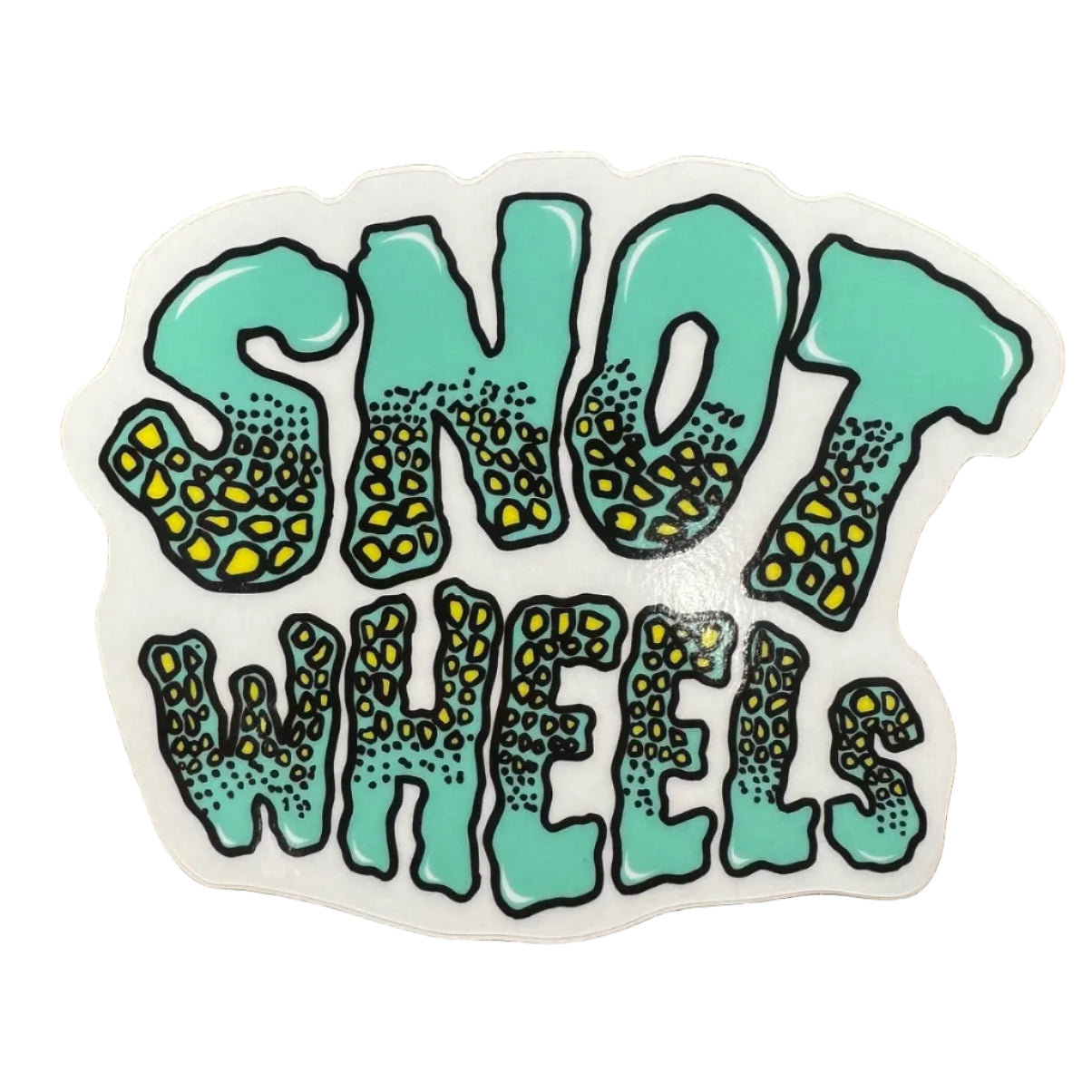 Snot Wheels Sticker teal yellow