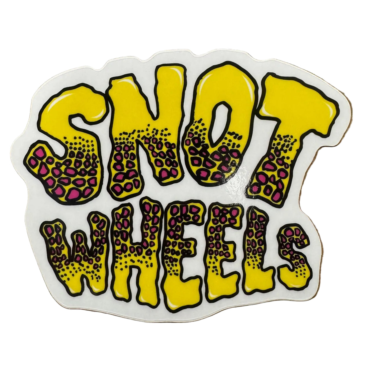 Snot Wheels Sticker yellow pink