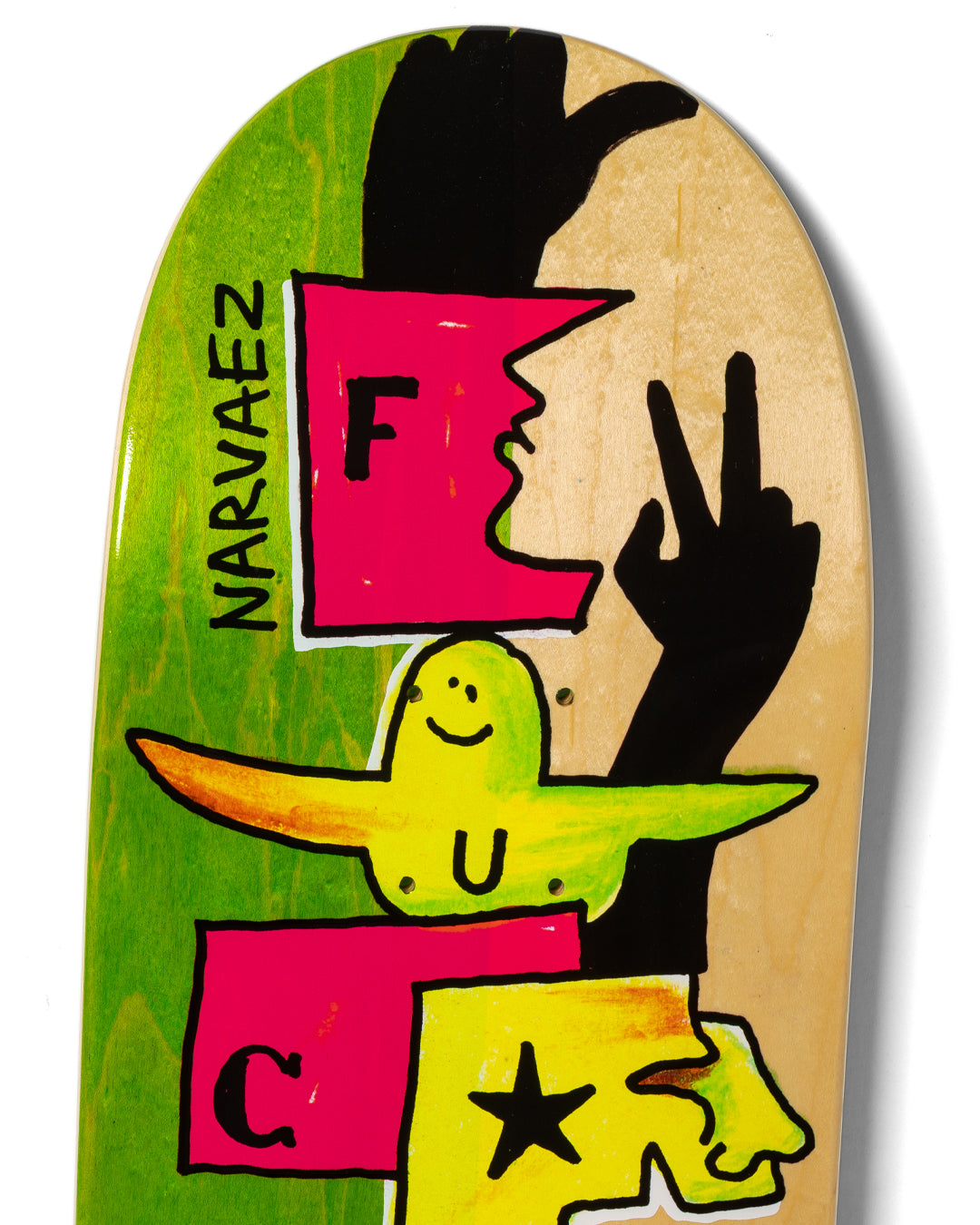 Krooked Narvaez F-Off Skateboard Deck 8.38"