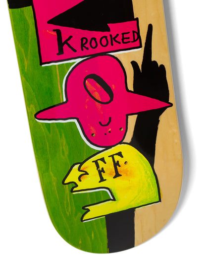 Krooked Narvaez F-Off Skateboard Deck 8.38"