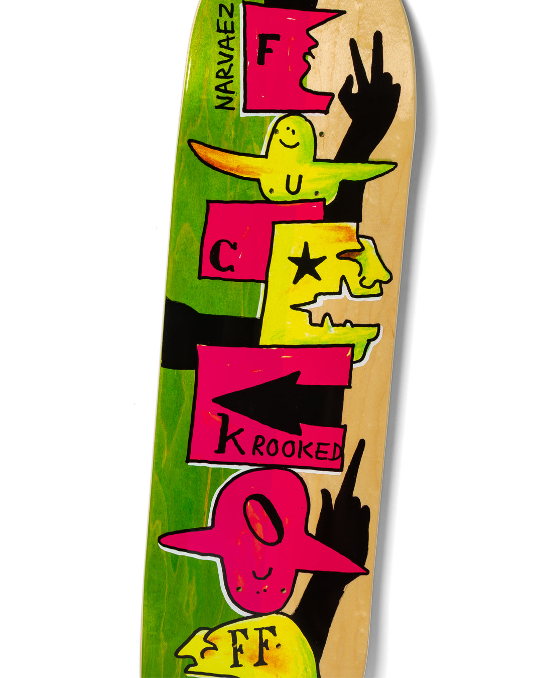 Krooked Narvaez F-Off Skateboard Deck 8.38"