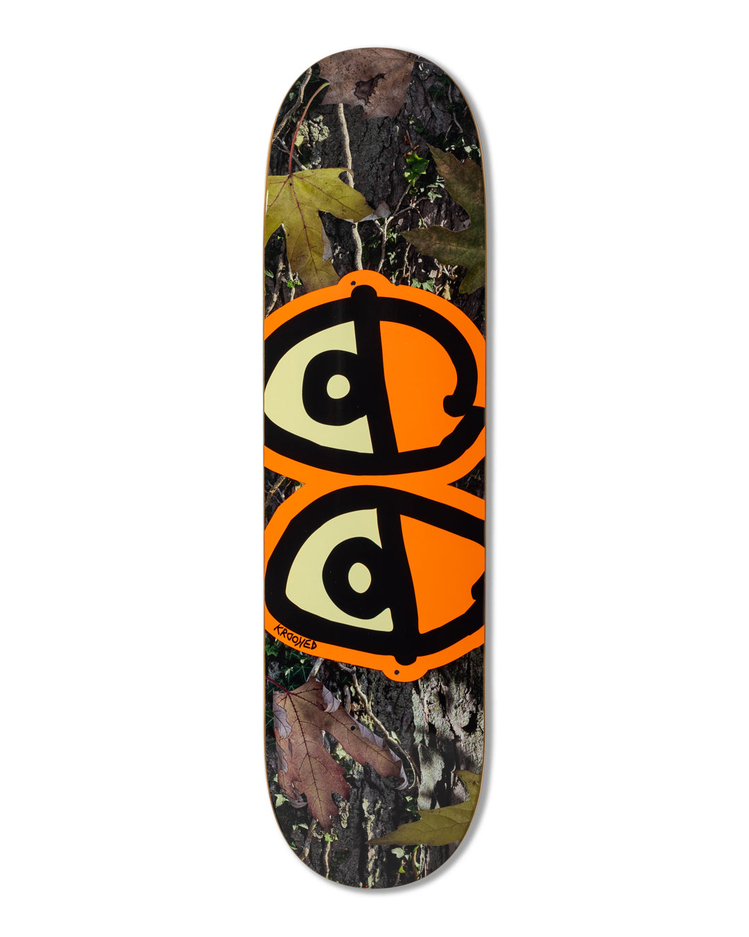 Krooked Team Eyes Camo Skateboard Deck 8.25"