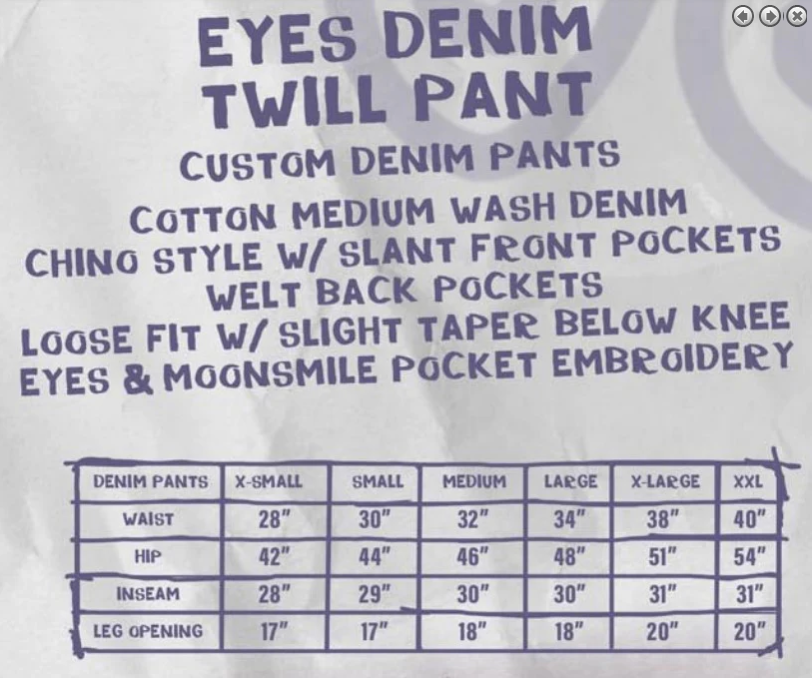 Krooked Blue Eyes Denim Twill Pant - Blue