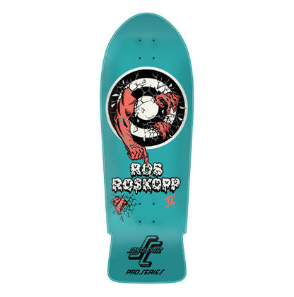 Santa Cruz Roskopp Two Shaped Reissue Skateboard Deck Teal 10.35"