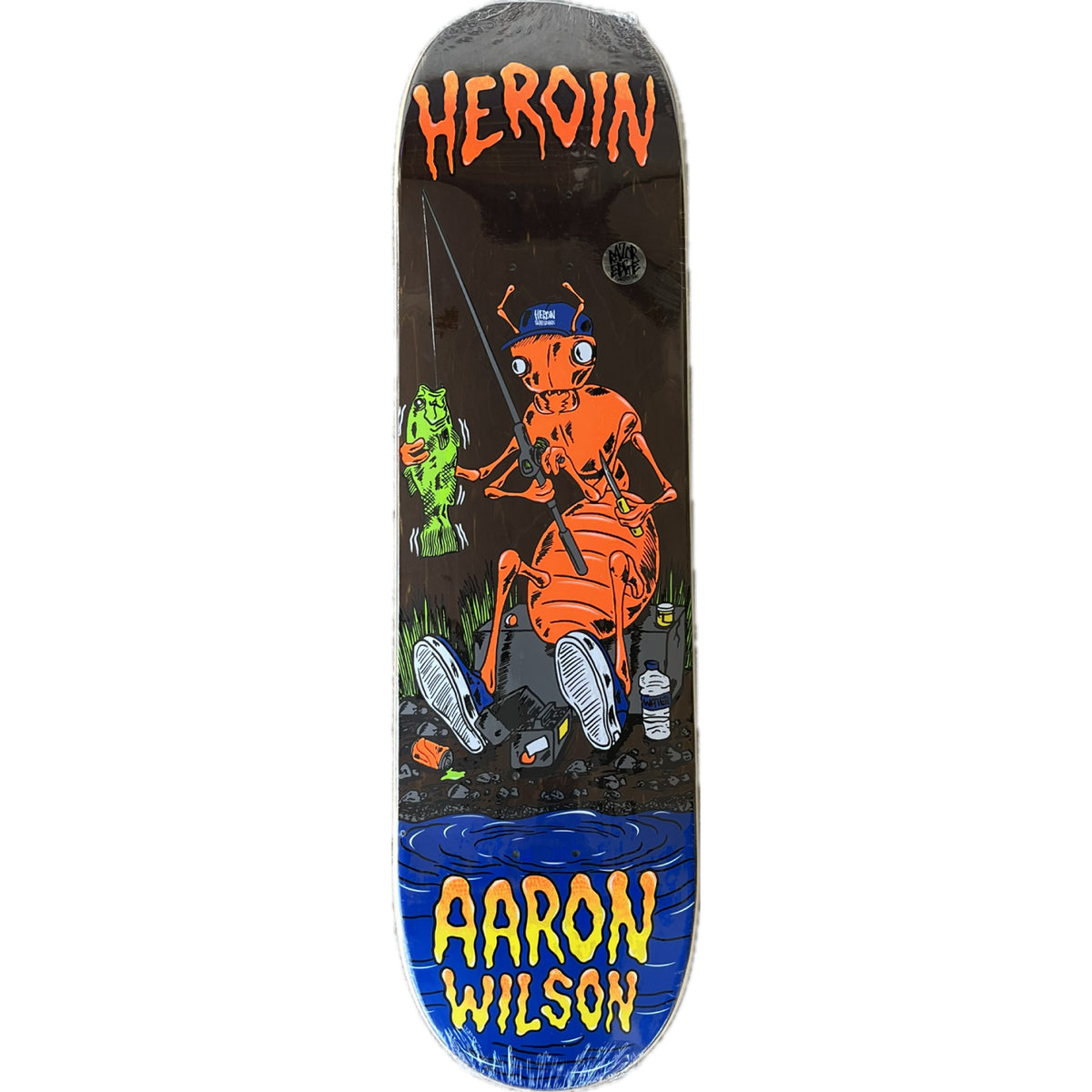 Heroin Aaron Bug Skateboard Deck 8.5" brown veneer