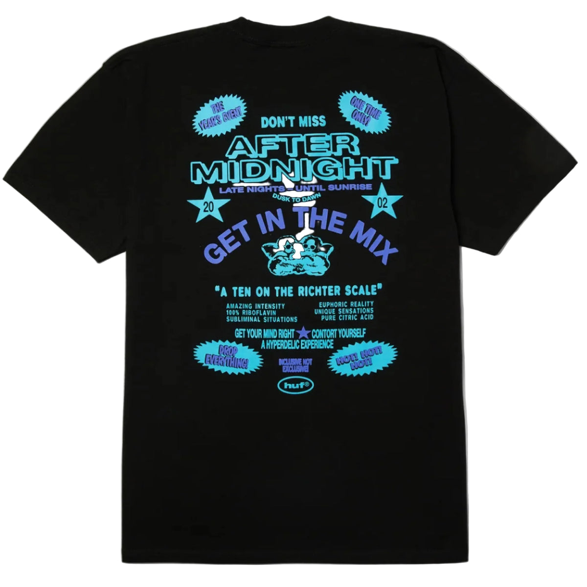 HUF After Midnight Tee - Black back