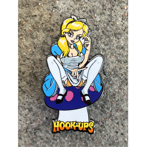 Hook-Ups Alice Enamel Pin