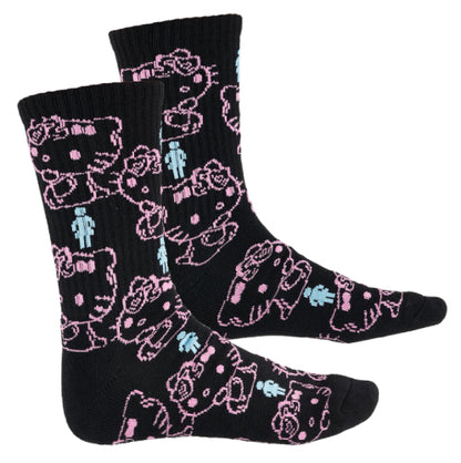 Girl X Hello Kitty 50th Anniversary All Over Socks - Black