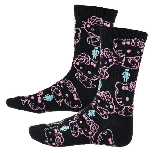 Girl X Hello Kitty 50th Anniversary All Over Socks - Black