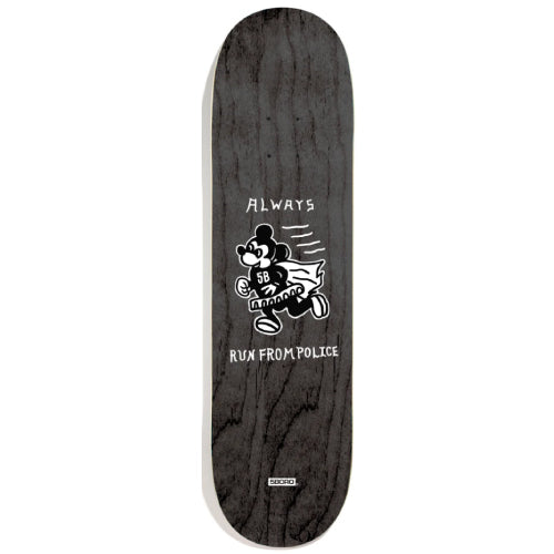 5Boro Always Run From Police Black Skateboard Deck 8.5"