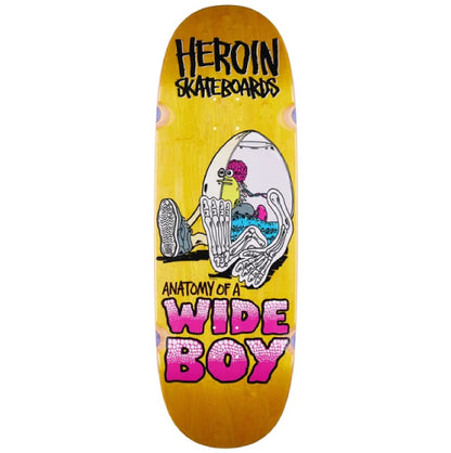 Heroin Anatomy of a Wide Boy Skateboard Deck Assorted 10.4"
