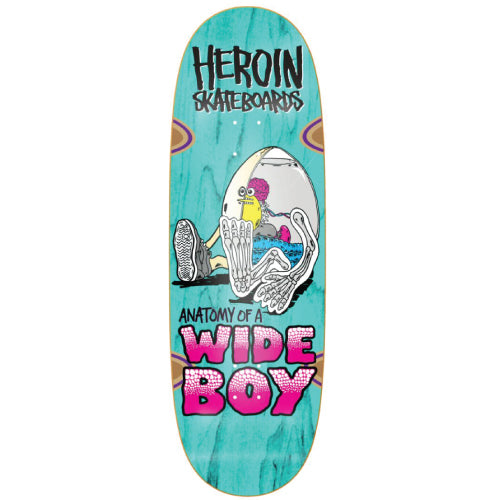 Heroin Anatomy of a Wide Boy Skateboard Deck Assorted 10.4"