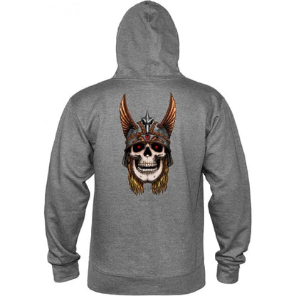 Powell Peralta Andy Anderson Skull Midweight Hooded Sweatshirt - Gunmetal Heather