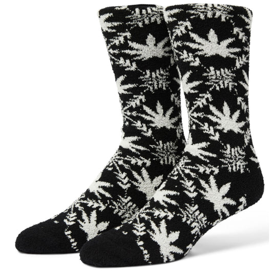 HUF Arctic Plantlife Fuzzy Socks - Black