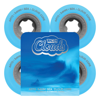 Ricta Cloud Core Arto Saari Wheels Light Blue 54MM 92A packaging
