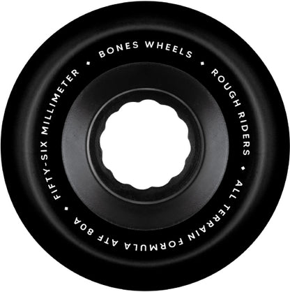 Bones ATF Rough Riders Skull & Crossbones Wheels 56MM 80A black inside