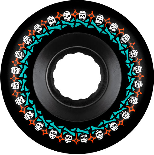 Bones ATF Rough Riders Skull & Crossbones Wheels 56MM 80A black outside