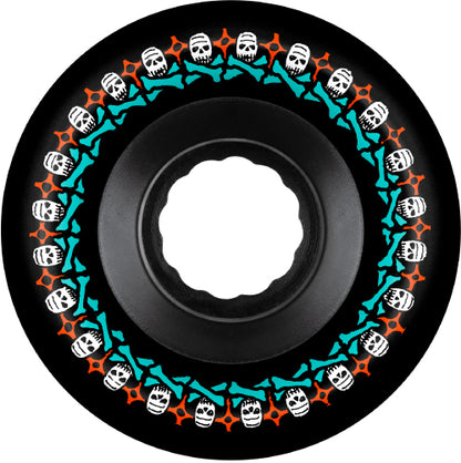 Bones ATF Rough Riders Skull & Crossbones Wheels 56MM 80A black outside