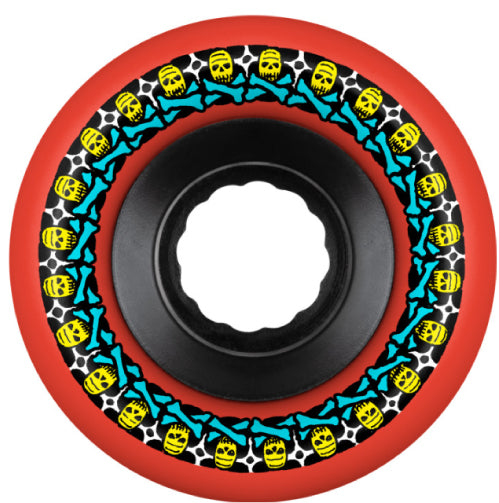 Bones ATF Rough Riders Skull & Crossbones Wheels 56MM 80A red outside