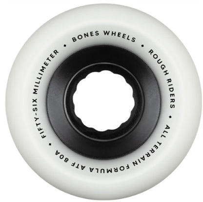 Bones ATF Rough Riders Skull & Crossbones Wheels 56MM 80A white inside