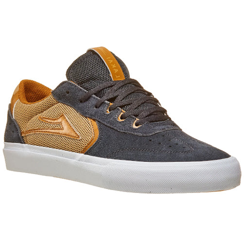 Lakai Atlantic Vulc Skate Shoe - Charcoal/Tan