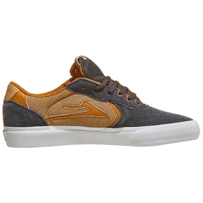 Lakai Atlantic Vulc Skate Shoe - Charcoal/Tan