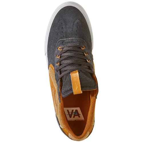 Lakai Atlantic Vulc Skate Shoe - Charcoal/Tan