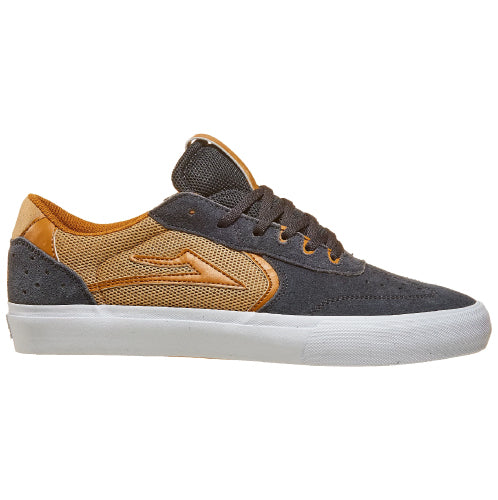 Lakai Atlantic Vulc Skate Shoe - Charcoal/Tan