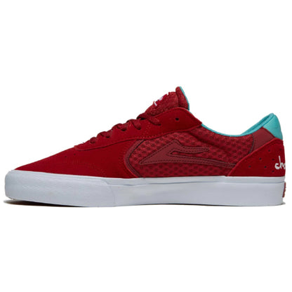 Lakai Atlantic Vulc Skate Shoe - Red Suede