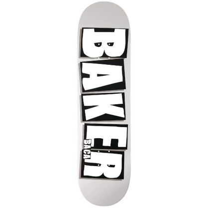 Baker Baca Brand Name Dipped Skateboard Deck Grey 8.5"