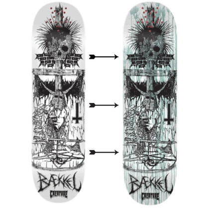 Creature Baekkel BLK MTL Skateboard Deck 8.6" uv reactive