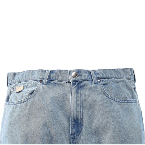 eS Baggy Denim Jean - Light Blue closure