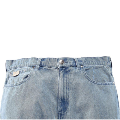eS Baggy Denim Jean - Light Blue closure