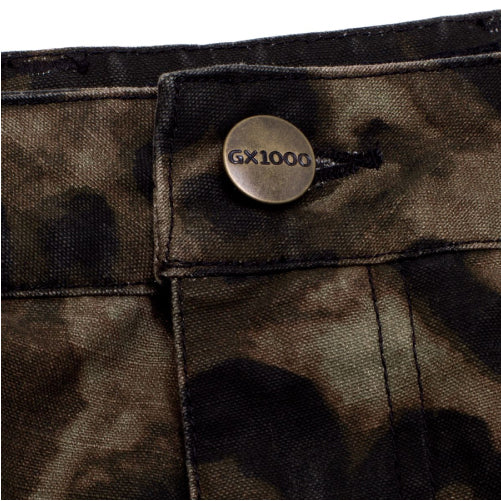 GX1000 Baggy Pant - Leopard Camo button tab