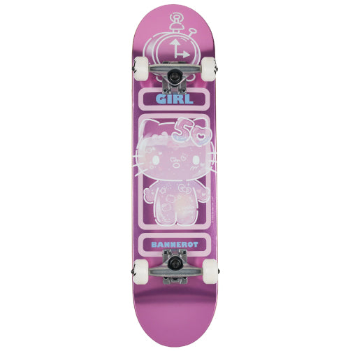 Girl X Hello Kitty 50th Anniversary Bannerot Complete Skateboard 7.5"