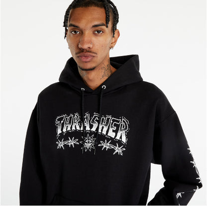 Thrasher Skateboards  Mike Gigliotti Barbed Wire Hoodie - Black