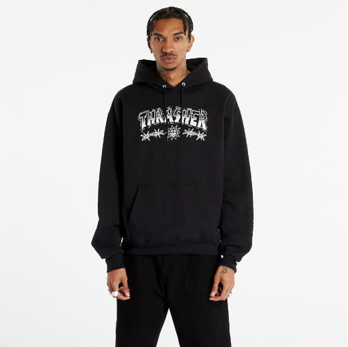 Thrasher Skateboards  Mike Gigliotti Barbed Wire Hoodie - Black