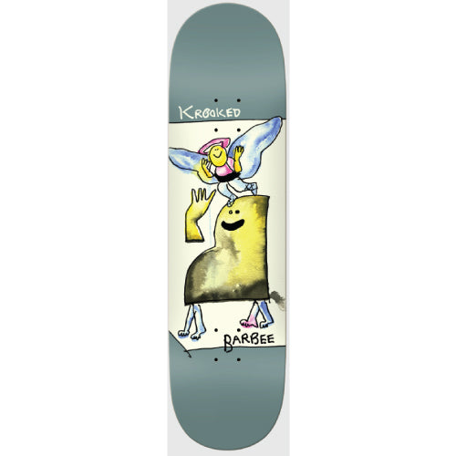 Krooked Barbee Watercolor Skateboard Deck 8.5"