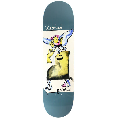 Krooked Barbee Watercolor Skateboard Deck 8.5"